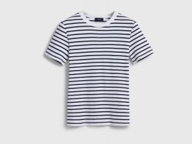 Футболка в рубчик, Синий