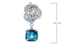 Серьги из белого золота с и топазами э4709сг03250356_white