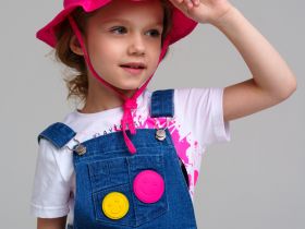 Панама текстильная для девочек