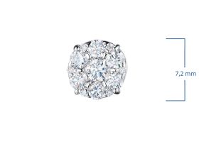 Пусеты из белого золота с бриллиантами э4701пс04202037