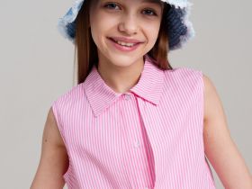 Панама текстильная для девочек