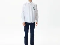 Мужская рубашка Lacoste свободного кроя с принтом