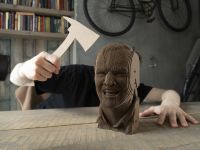 Картонный 3D конструктор QBRIX "Книжный Маньяк"