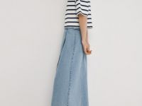 Джинсовая макси-юбка, Голубой