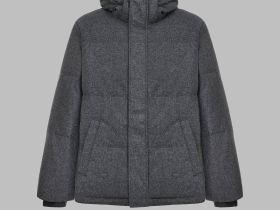 Стеганый пуховик с натуральным пухом