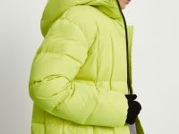 Пуховик с воротником-стойкой