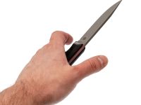 Туристический нож Град Горький Леший, сталь D2, рукоять G-10, черный