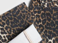 Широкие джинсы с леопардовым принтом для девочек, Мультицвет