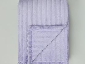 Плед Мягкая полоска/Soft strip, сирень