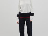 Джемпер с контрастной отделкой