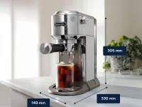 Кофеварка рожковая De'Longhi Dedica Duo EC890.M (Silver)