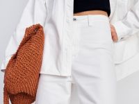Джинсы wide leg fit женские
