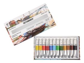Набор акварельных красок Sketchmarker "Basic set" в тубах 12 цв*8 мл
