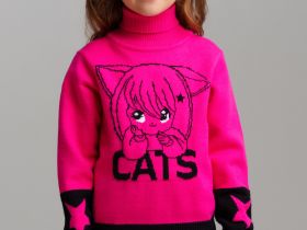 Свитер трикотажный для девочек