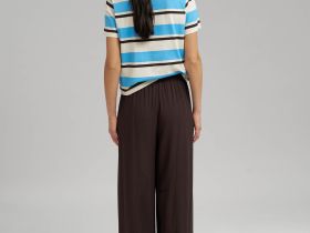 Легкие брюки-палаццо с эластичным поясом