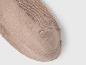 Носки в рубчик с вискозой, Бежевый