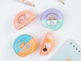 Точилка пластиковая MESHU "Beary beary" 2 отверстия, ассорти