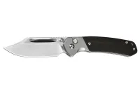 Складной нож CJRB Pyrite Bowie, сталь AR-RPM9, рукоять Ebony wood