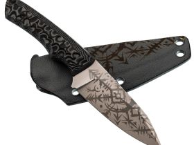 Нож Pocket Wolf Кело, сталь AUS-10, рукоять G10, серый с рисунком