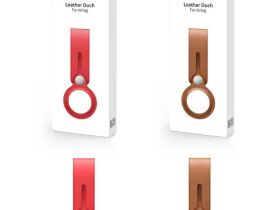 Брелок Wiwu Leather Ouch для Apple AirTag кожаный (красный)