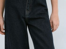 Джинсы Wide leg для девочек, Синий