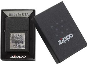 Зажигалка ZIPPO Classic с покрытием Black Crackle™, латунь/сталь, матовая, 36x12x56 мм
