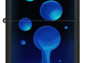 Зажигалка ZIPPO Lava Lamp с покрытием Black Light, латунь/сталь, черная,матовая 38x13x57 мм