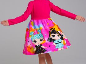 Платье трикотажное для девочек