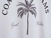 Футболка с цветочным принтом, Бежевый