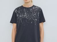 Футболка с принтом, Серый