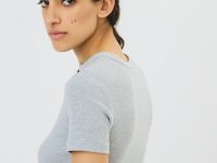 Футболка в рубчик, Серый