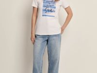 Футболка прямого кроя с принтом