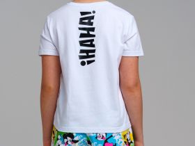 Комплект трикотажный для девочек: фуфайка (футболка), шорты