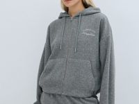 Толстовка на молнии со стопперами, Серый