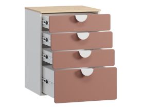 Комод детский Милна 3-60x80 Розовый
