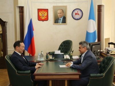 Глава Якутии встретился с главой фракции «Новые люди» Алексеем Нечаевым