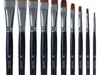 Кисть синтетика №10 овальная Альбатрос "Профи" длинная ручка