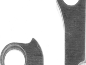 Держатель заднего переключателя "петух" Meta №184 фрезерованный (серебристый)