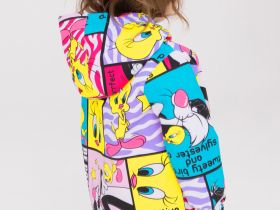 Куртка детская текстильная с полиуретановым покрытием для девочек (ветровка)