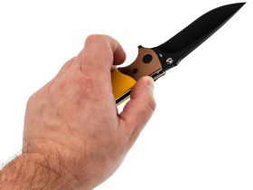 Складной нож Steelclaw Резервист, сталь VG-10, рукоять G10, желтый