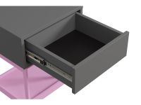 Тумба прикроватная Изи 40x56 Графитовый/Розовый