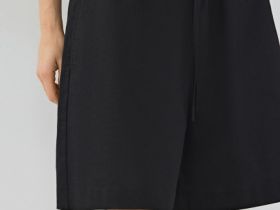 Шорты со льном, Черный