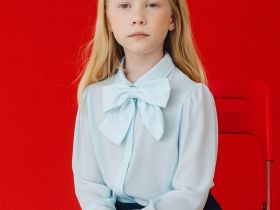 Блузка с длинным рукавом для девочки