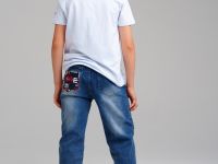 Брюки текстильные джинсовые для мальчиков