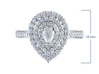 Классическое кольцо из белого золота с бриллиантами э4701кц12163300