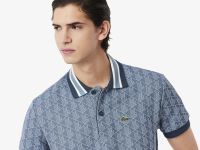 Мужское поло Lacoste классического кроя с монограммой
