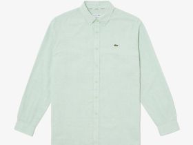 Мужская рубашка Lacoste из смеси хлопка и льна