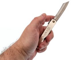 Складной нож Nagao Higonokami, Warikomi, SK5 steel, Plating, 80мм