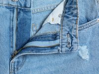 Прямые свободные джинсы, Голубой