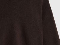 Джемпер поло из пушистой пряжи, Коричневый